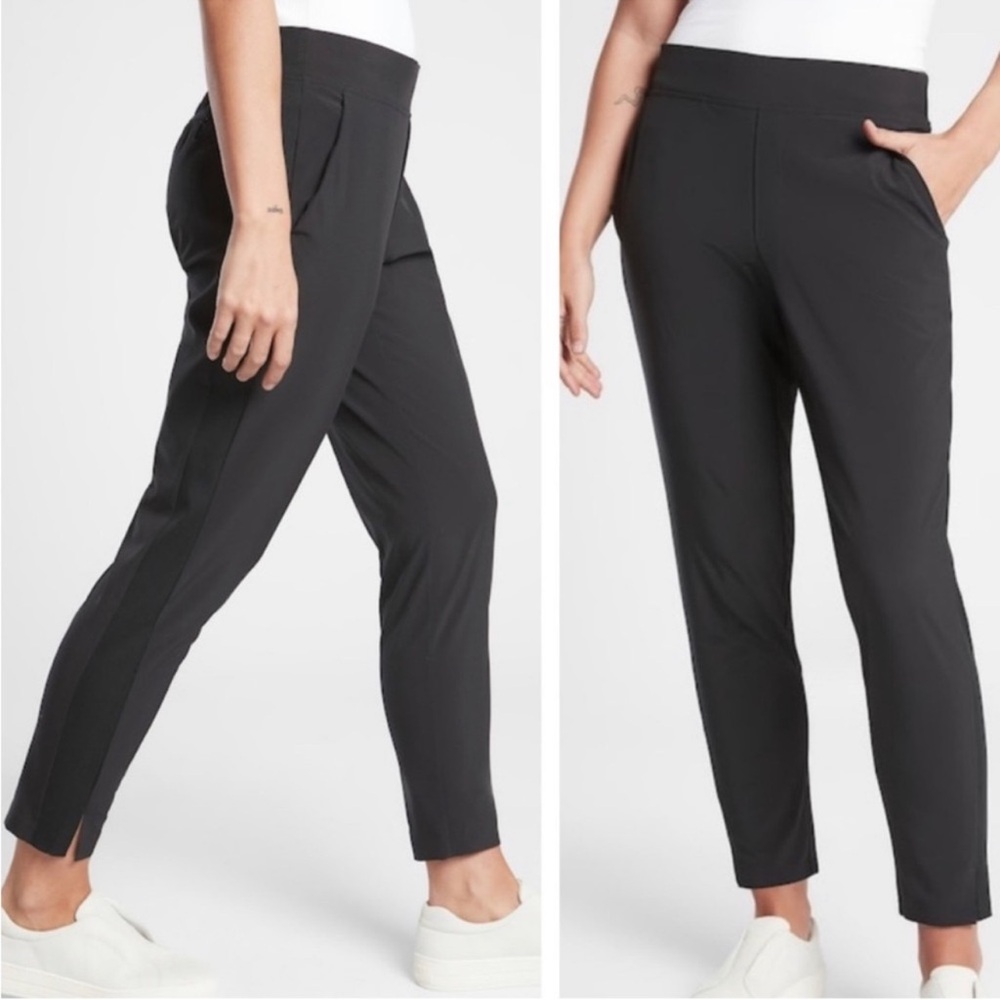 Athleta Brooklyn Ankle Pant Size 4 Black Pockets Used